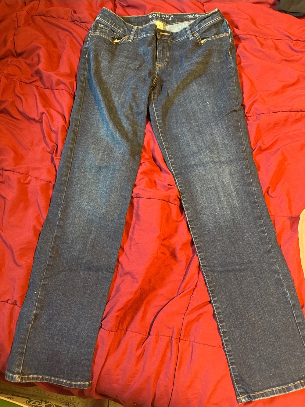 Sonoma Women's Dark Blue Straight Leg Jeans